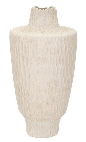 Vaza decorativa Shade, Mauro Ferretti, 29.5x57 cm, oxid de magneziu, crem