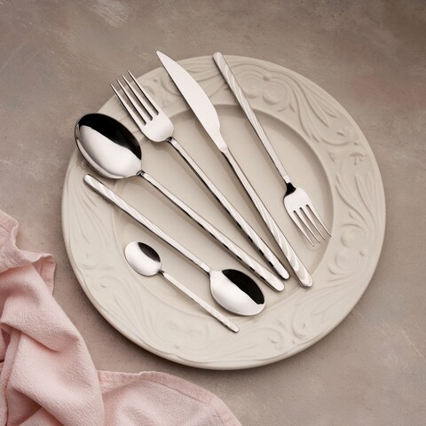 Set de tacâmuri (36 de piese), L'essentiel Maison, 645DRM1247, Lingură de masă: 21,4 cm (6 bucăți), Argintiu