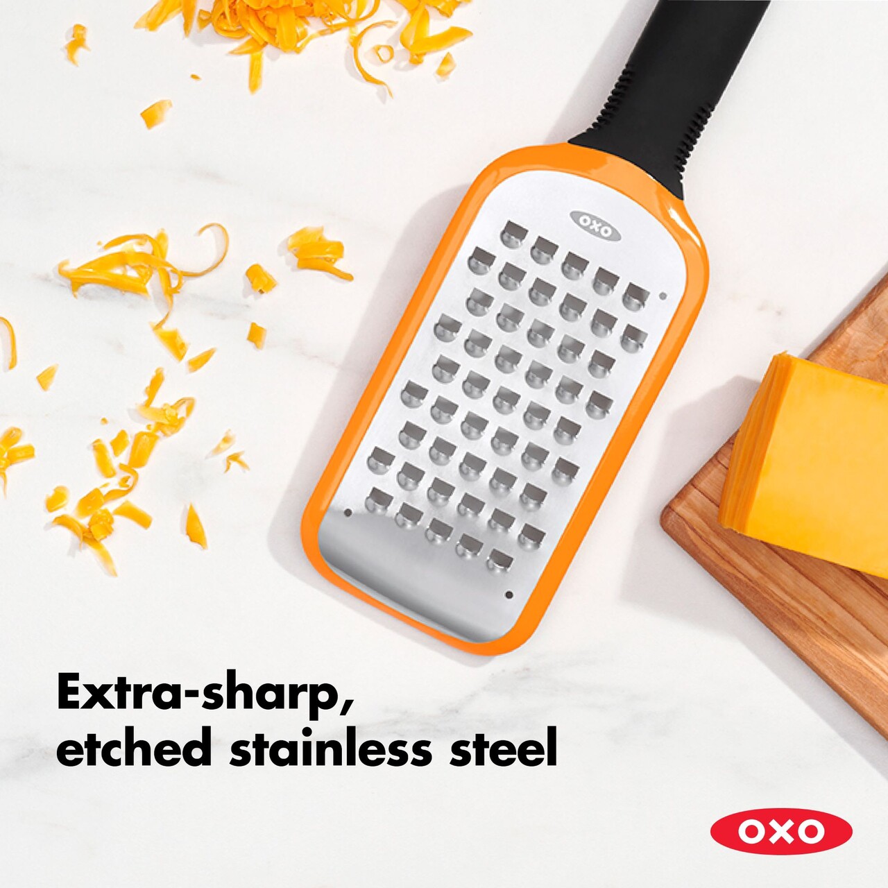 Razatoare grosiera, inox, "Good Grips", Portocaliu - OXO - imagine 8