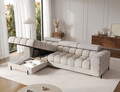 Coltar extensibil dreapta 3 locuri ELTAP, LT-18ROY, Felro, 285x181x93 cm, lemn/poliester, bej