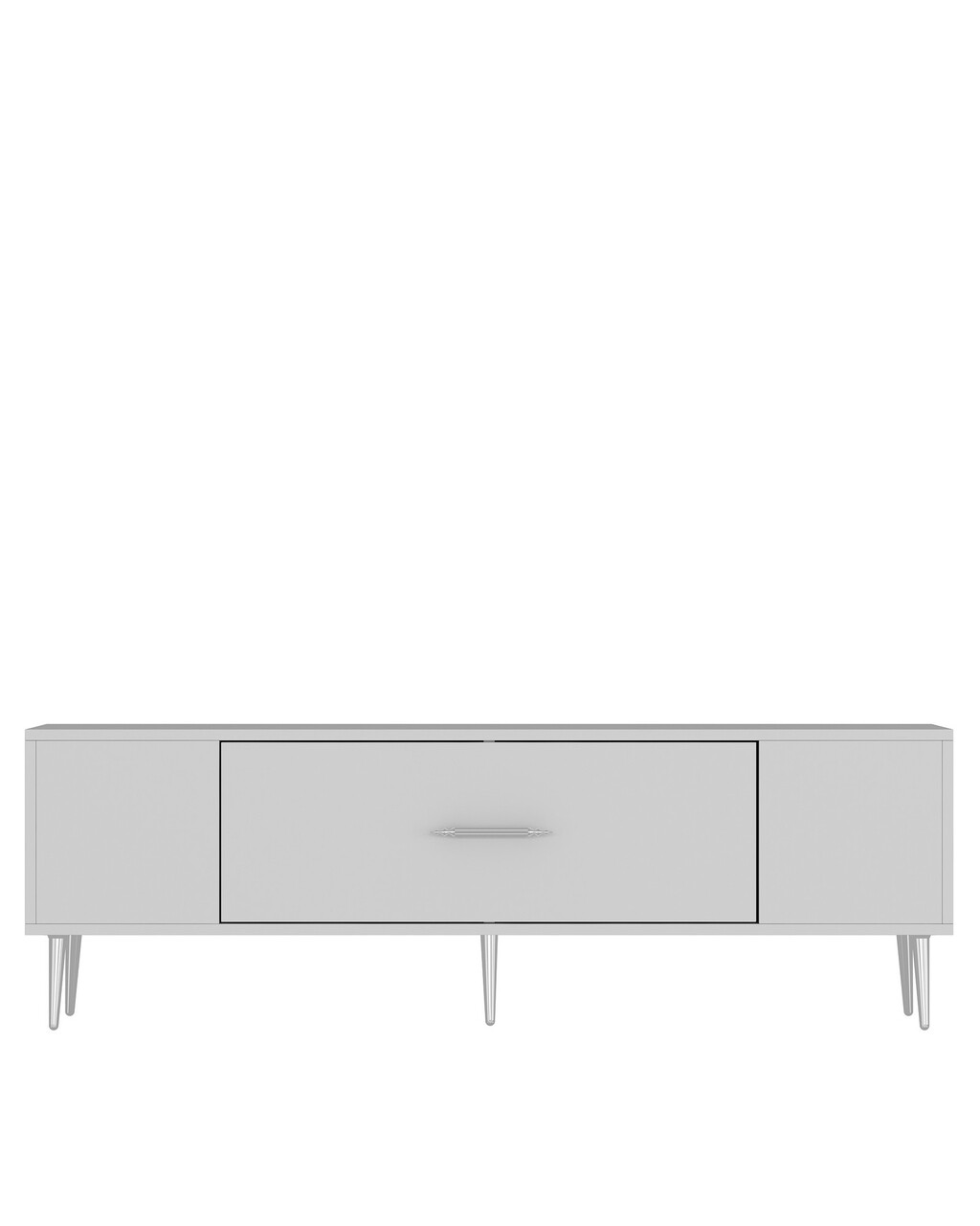 Comoda TV, Olivia, Dekos, 150x48 cm, PAL , Alb / Argintiu - 2 | YEO