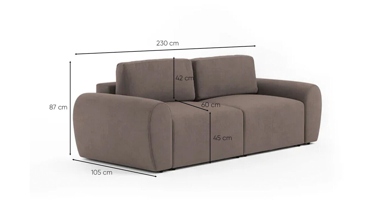 Canapea 3 locuri, Atelier del Sofa, 560ARE5275, Maro — imaginea 10