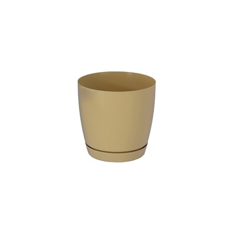 Ghiveci cu farfurie Toscana 19 cm, cafeniu