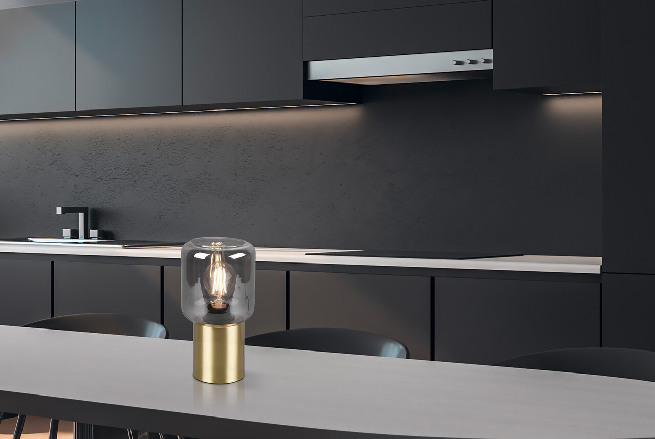 Lampa de masa Nico, RL, 13x24 cm, 40W, 1x E27, metal, bronz mat