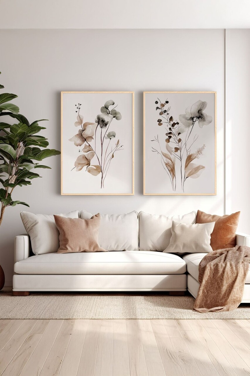 Set 2 tablouri decorative Ersy2Lımodel16-Ahsap Vopsea: 100% MDF (grosime: 27 mm) Multicolor