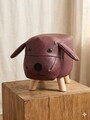 Scaun pentru copii, Hanah Home, Dog, 45x28x22 cm, PIELE FALSĂ, Bordo