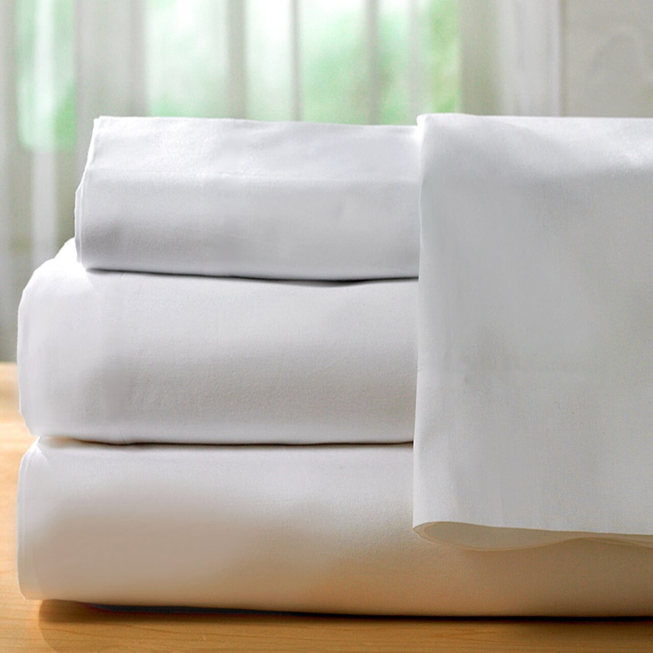 Lenjerie De Pat Pentru Doua Persoane, Boutique Percale, 4 Piese, Amestec Bumbac, TC 200, 130 Gr/mp, Alb