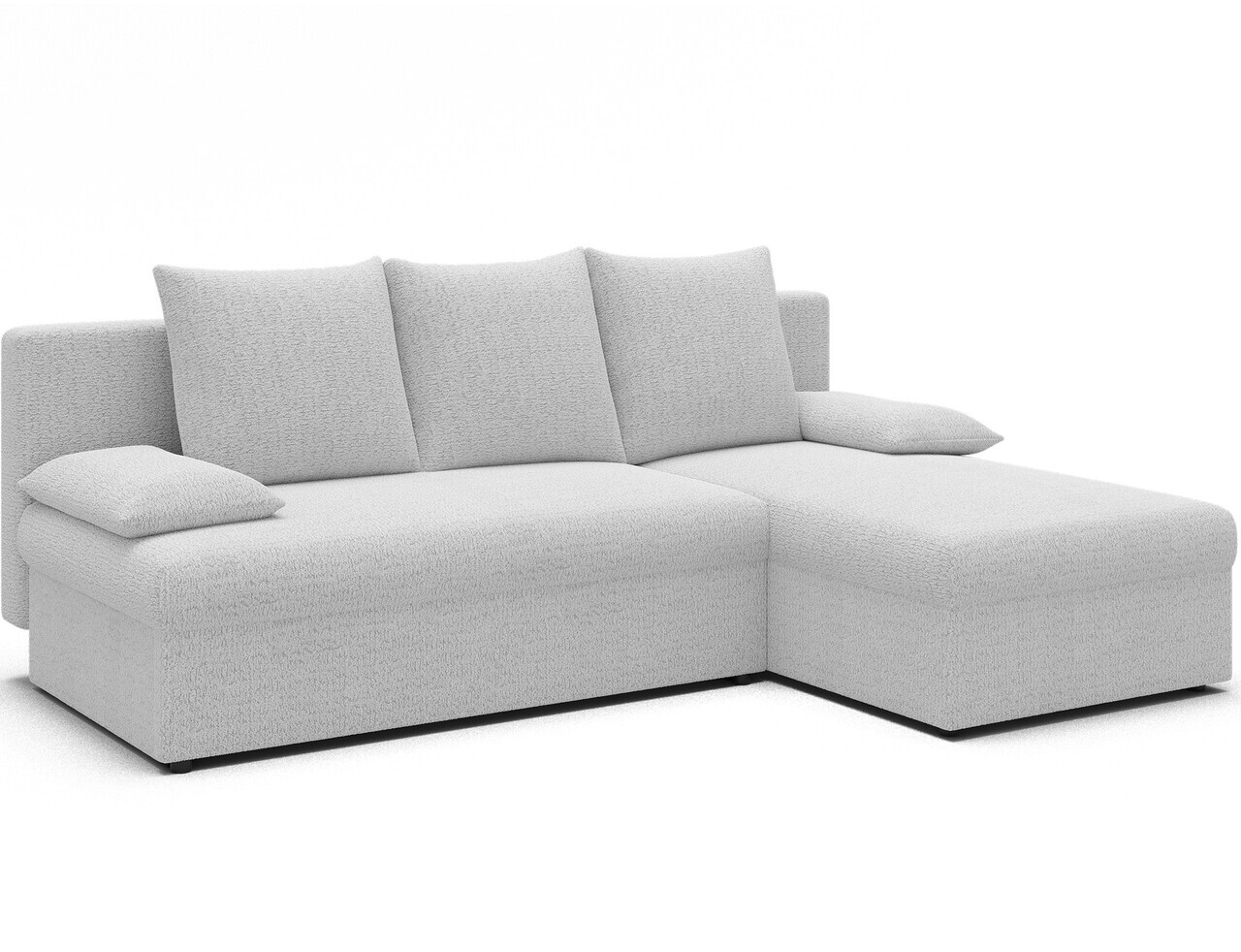 Coltar extensibil reversibil 3 locuri ELTAP, Gino, 201x143x90 cm, lemn/poliester, alb — imaginea 4