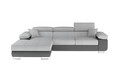 Coltar extensibil stanga 4 locuri ELTAP, Armd-66, Armando, 289x203x85 cm, lemn/poliester, gri deschis/gri