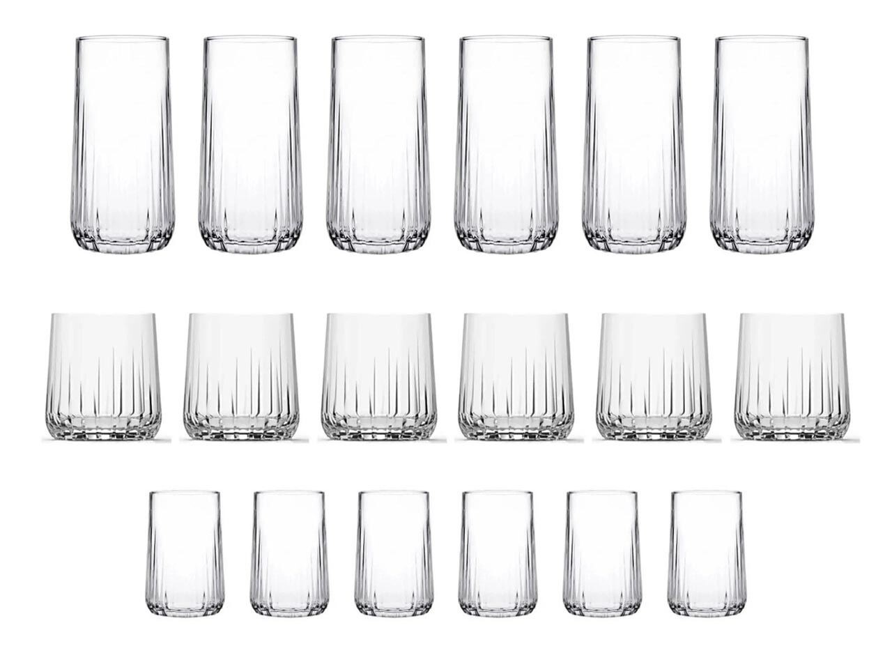 Set de sticlă (18 bucăți), L'essentiel Maison, 896PBH1135, Dimensiune medie a paharului: 315 ml (6 bucăți), Transparent - view 5