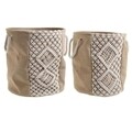 Set 2 cosuri de rufe Oval, InArt, alb/bej