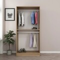Dulap pentru haine, Minerva, Kale Plus Oak, 90x210x52 cm, PAL, Stejar