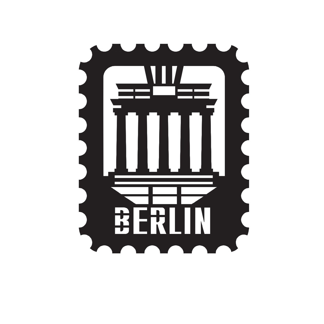 Decoratiune de perete, Berlin Stamp, Dimensiune: 30 x 37 cm, Negru - view 3