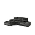 Coltar extensibil stanga 4 locuri ELTAP, Ov03, Ottavio, 275x180x85 cm, lemn/poliester, gri inchis/gri