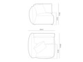 Modul stanga pentru canapea, 1 loc, Chris-184, Micadoni Home, 110x100x80 cm, catifea, gri