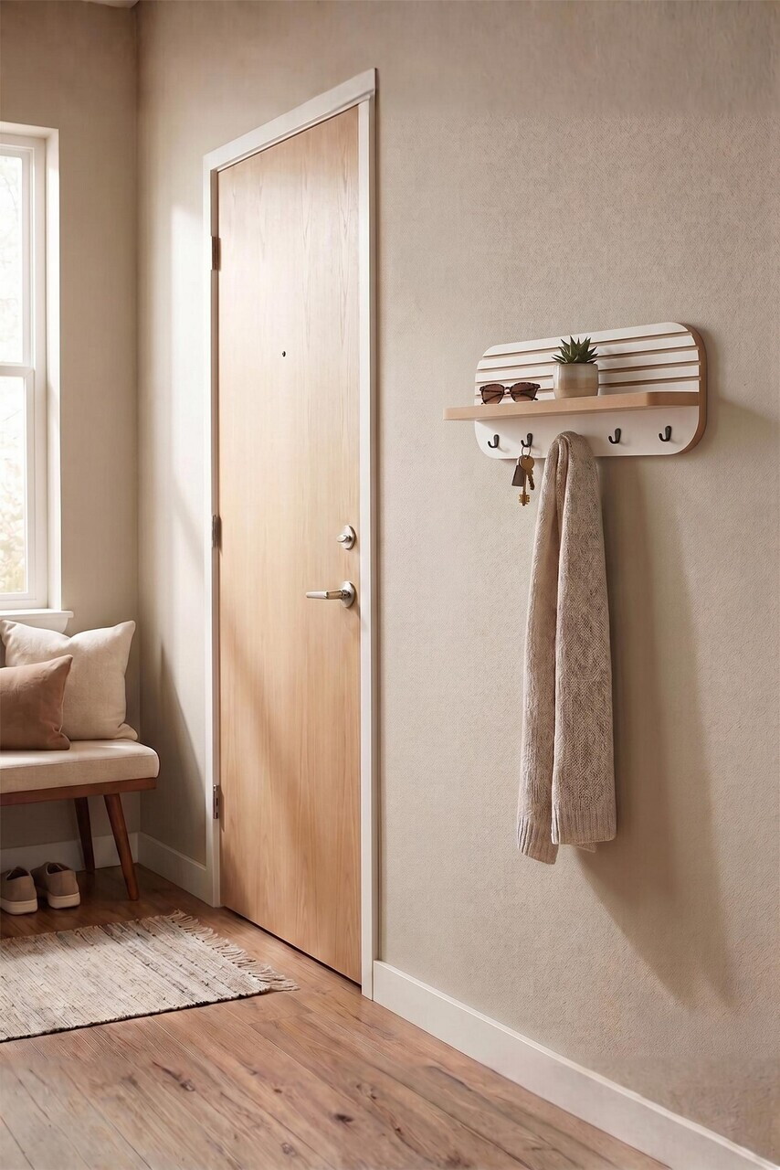 Raft de perete, Hanah Home, Artmtkwll9-White, MDF, Alb — imaginea 2