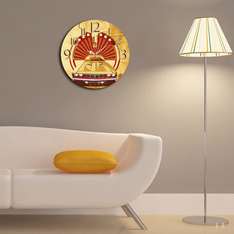 Ceas de perete, ms-35, mdf, ø40 cm, multicolor