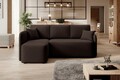 Coltar extensibil stanga 3 locuri ELTAP, Hadson, 206x150x89 cm, lemn/poliester, maro inchis