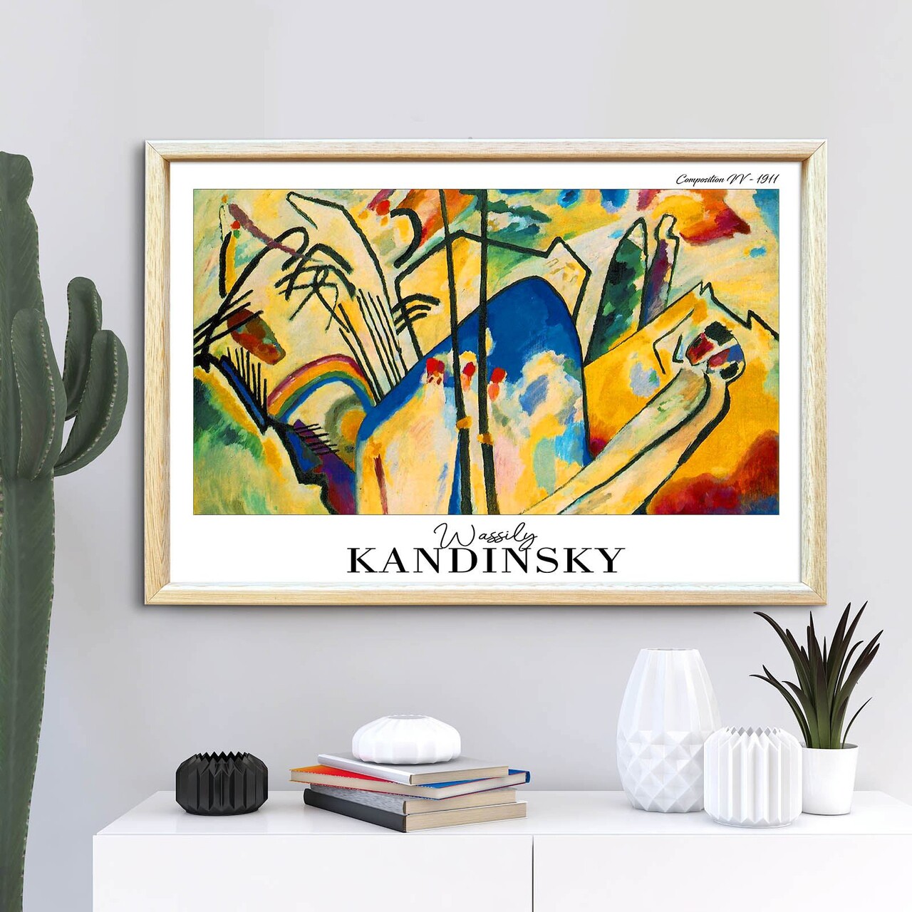 Tablou decorativ, 4262AHSKANDINSKY-007, Fundal: 100% MDF (Grosime: 2,7 mm), Multicolor - view 3