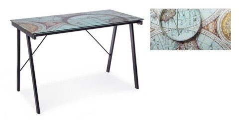 Birou Young Gulliver, Bizzotto, 113 x 58 x 73 cm, otel/sticla temperata