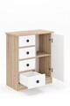 Dulap multifunctional, Hanah Home, Elmar, 66x82x34 cm, Stejar Sonomo / Alb