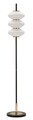 Lampadar Vintage, Mauro Ferretti, 3 x E14, 40W, 30x168 cm, fier/sticla, auriu/negru/alb