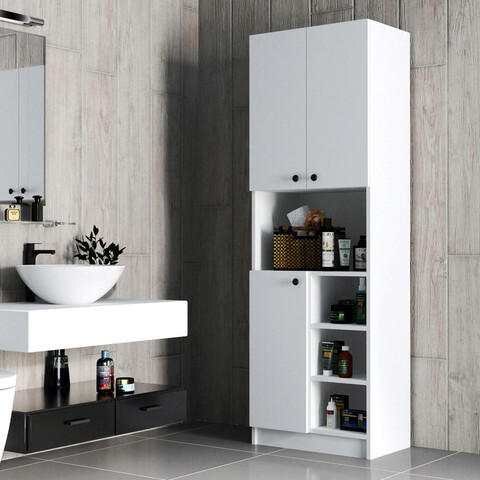 Dulap multifunctional, mezza, order 3000 , 59.6x180x35 cm, alb