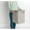 Cos de rufe stivuibil, Brabantia, Linn, 35 L, 37x32x44.5 cm, textil, gri