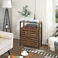 Bufet inferior cu 2 usi si raft, Vasagle, 70 x 30 x 80 cm, fier/PAL, maro rustic