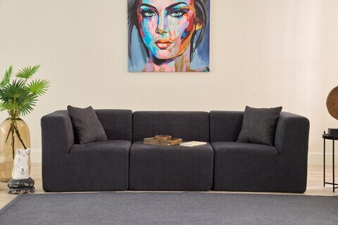 Canapea 3 locuri, Atelier del Sofa, 613LFS1110, Antracit