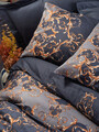 Lenjerie de pat dubla King (FR), Sarina - Dark Blue, Cotton Box, Bumbac Satinat
