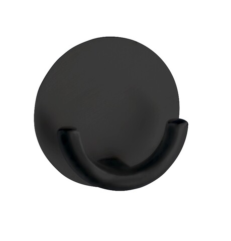 Agatatoare cu dublu-adeziv, wenko, rondo, 5.5 x 2.5 x 5.5 cm, inox, negru