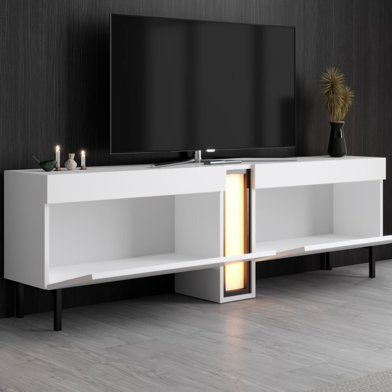 Comoda TV, Hanah Home, Nova, 180x55x32 cm, Alb - view 3
