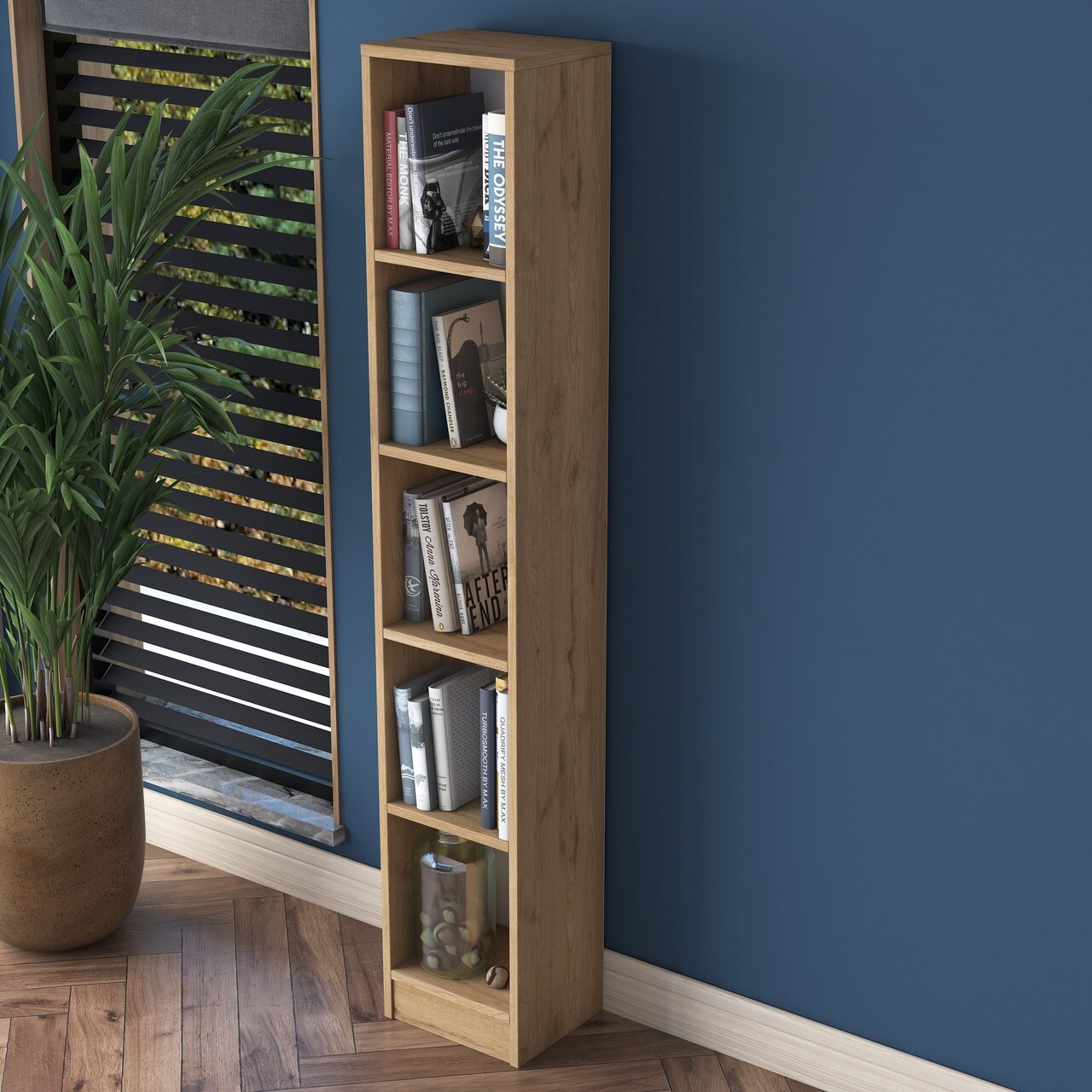 Corp biblioteca, Rani, HC114, 30x170x25 cm, PAL, Maro - 2 | YEO