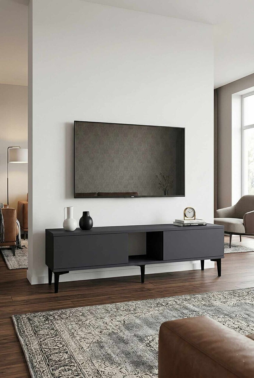 Comoda TV, Hanah Home, Didema 150, 150x40.5x30 cm, Antracit