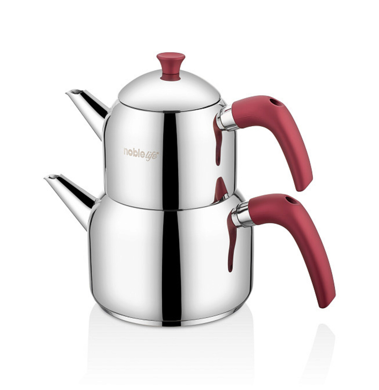 Ceainic, Hermia, 721NBL3129, Dishwasher - safe / Microwave - not safe / BPA Free, Oțel / Roșu