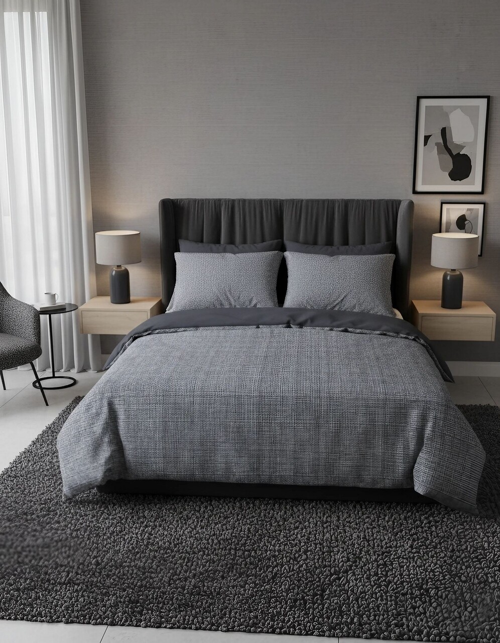 Lenjerie de pat pentru o persoana (DE) L'essentiel Maison Leron Kombin Gri / Roz / Alb