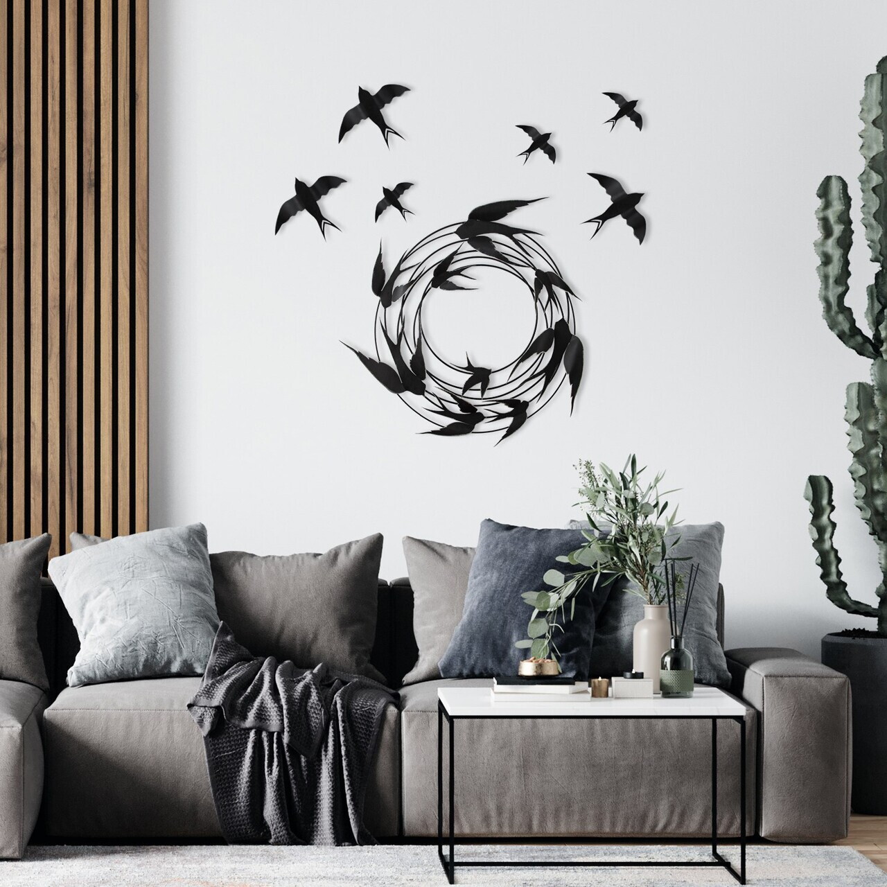 Decoratiune, Migration, Dimensiuni: 79 x 8 x 79 cm, Multicolor — imaginea 3