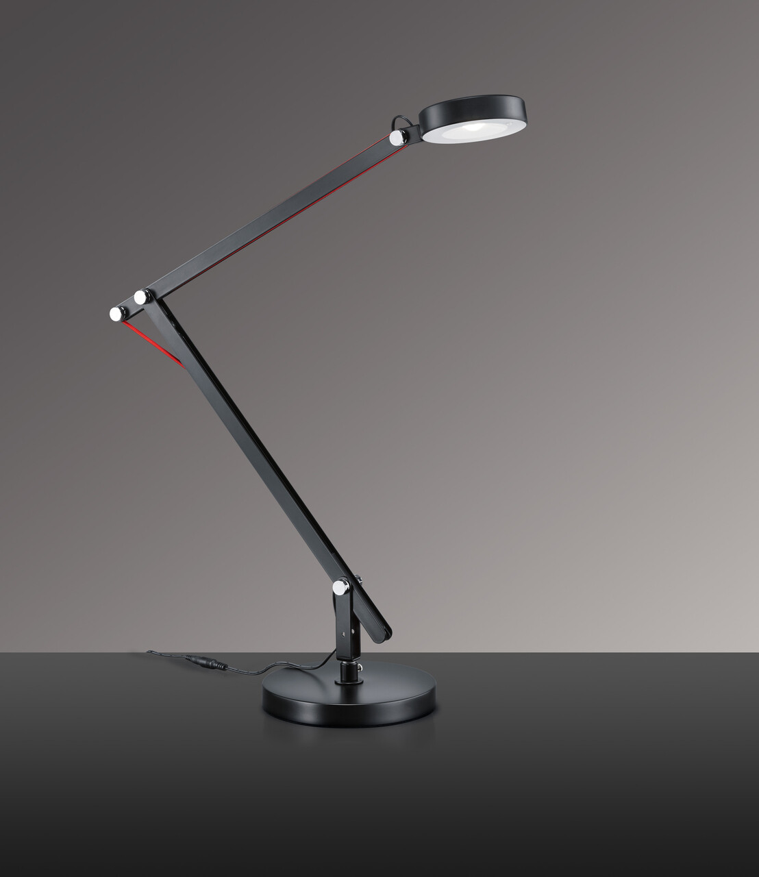 Lampa de masa Amsterdam, TRIO, 18x90 cm, 5W, 1x SMD LED, metal, negru - 1 | YEO