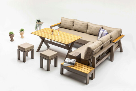 Set mobilier de gradina, Divona, Daisy, Cappuccino ?Seturi