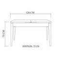 Set masa extensibila si 2 banci, Vella, Santiago 0701, PAL, Pin Atlantic / Gri