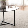 Masuta de cafea Trio Sehpa, Neostill, D75x42 cm, negru/fumuriu