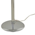 Lampadar, Aldos, H.160 D.35 cm, 3 x E27, 40W, metal/sticla, argintiu/fumuriu