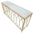 Consola Arc, Mauro Ferretti, 160x40x79 cm, fier, negru/auriu