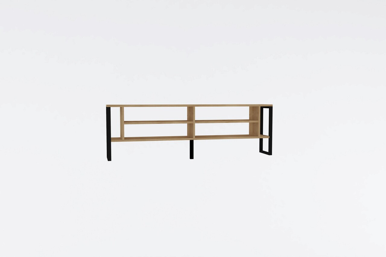 Comoda TV, Puqa Design, Cupe, 160x50.4x24.5 cm, PAL, Maro - 2 | YEO