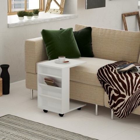 Masuta pentru living, Homitis, Section - White, 35x42x54 cm