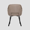 Scaun Campea, Homla, 62x61x84 cm, metal/poliester, maro deschis
