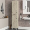 Dulap de baie, Arcadia, Selin 2 Doors 1 Drawer, Travertin