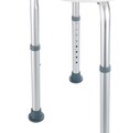 Scaunel pentru baie, Wenko, Bathroom Secura, 45.5 x 45.5 x 39.5-57.5 cm, aluminiu/plastic, alb gri