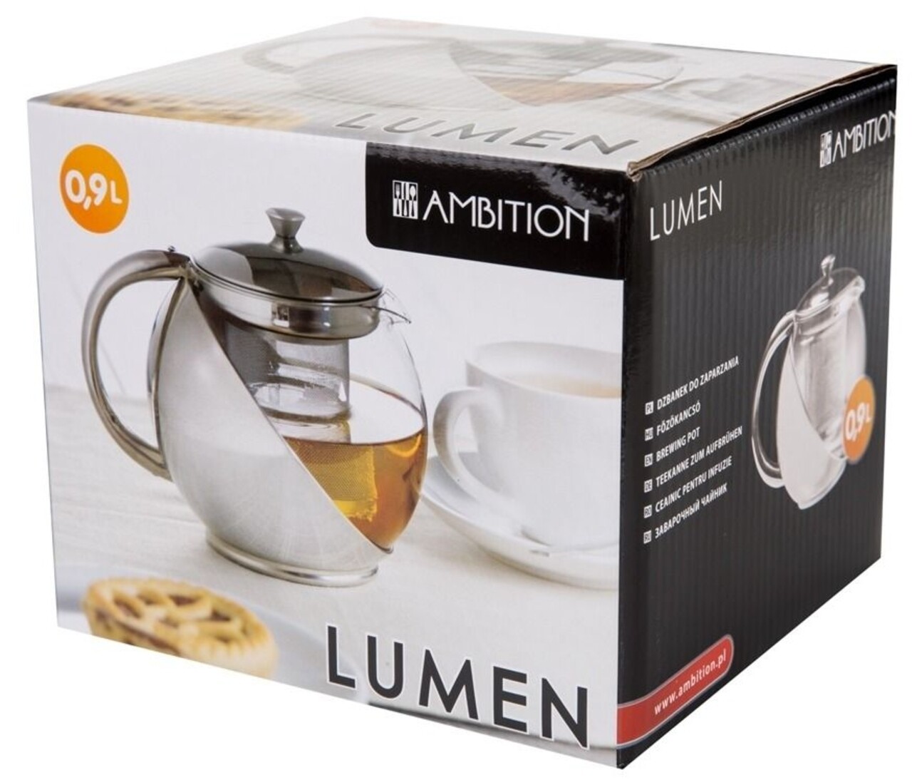 Ceainic Inox Cu Infuzor Lumen, Ambition, 900 Ml